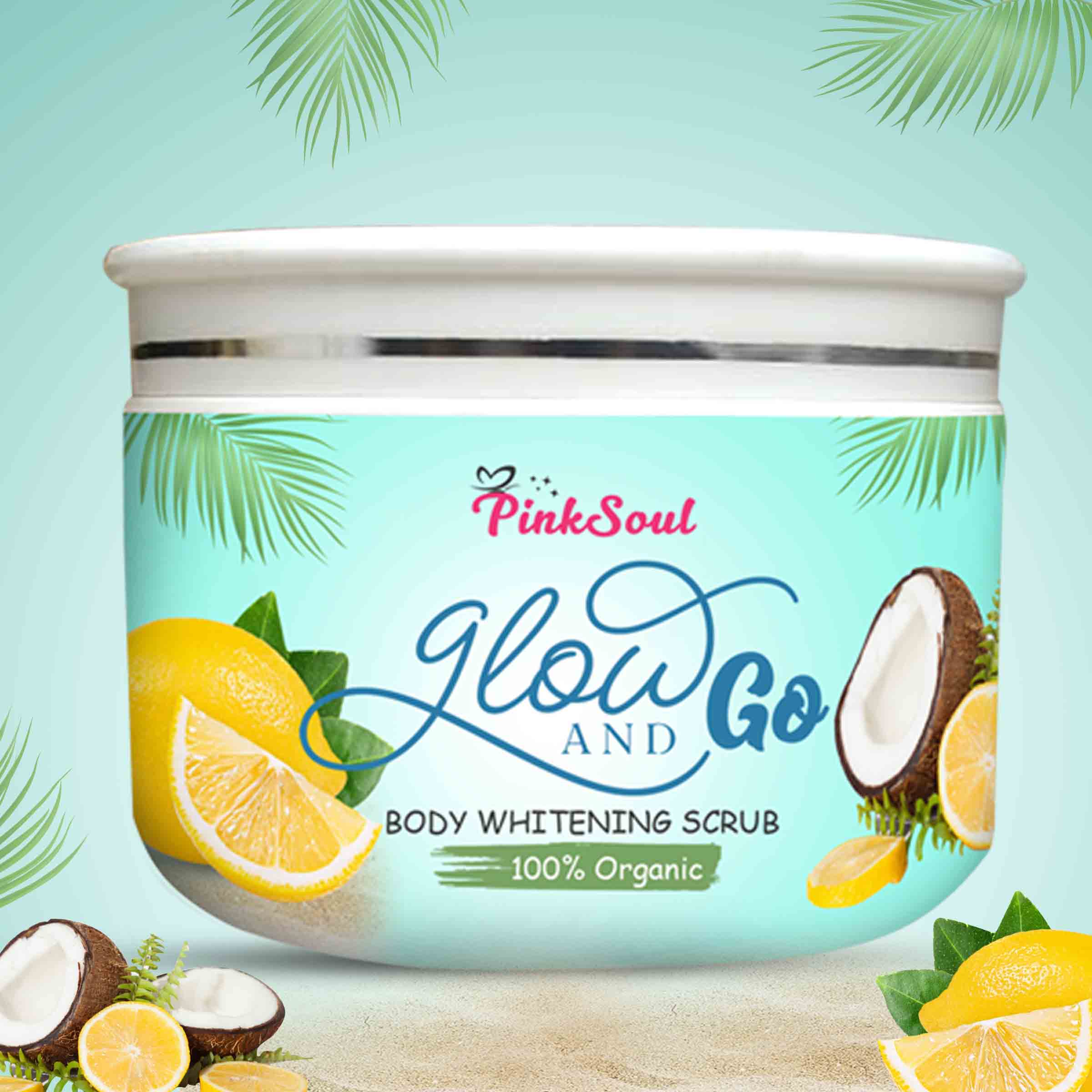 Glow Go Body Whitening Scrub Skin Lightening Pinksoul